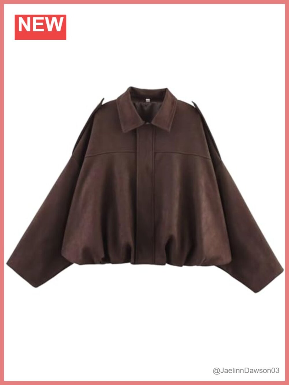 Faux Suede Bomber Jacket Oversized Cropped Streetwear